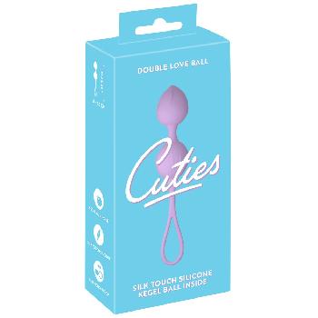 Palline vaginali lilla in silicone con cordino recupero