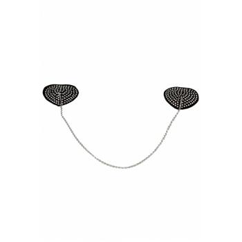 Nipple Stickers cuore strass silver