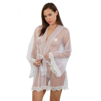 Kimono in tulle trasparente