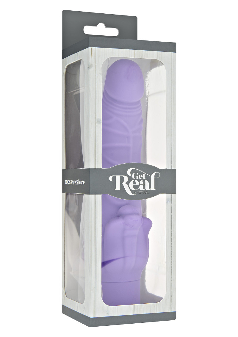 Vibratore Purple con stimolatore clitoride 