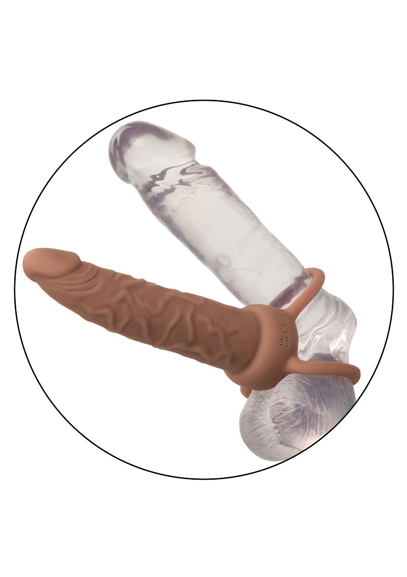 Vibratore Anale indossabile Pelle Scura. Penetratore doppio ricaricabile