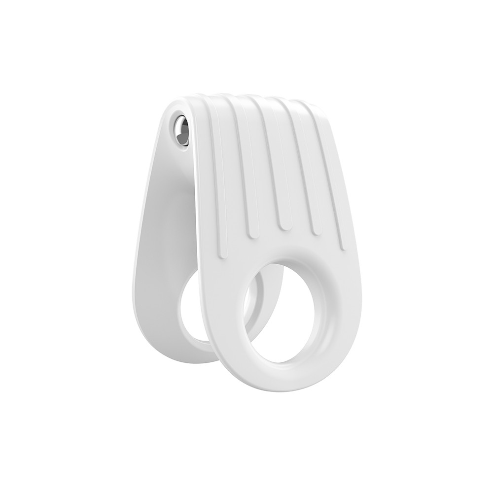 Anello vibrante bianco con stimolatore clitoride