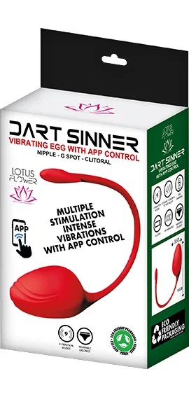 Dart Sinner - Ovetto vibrante donna telecomando con app