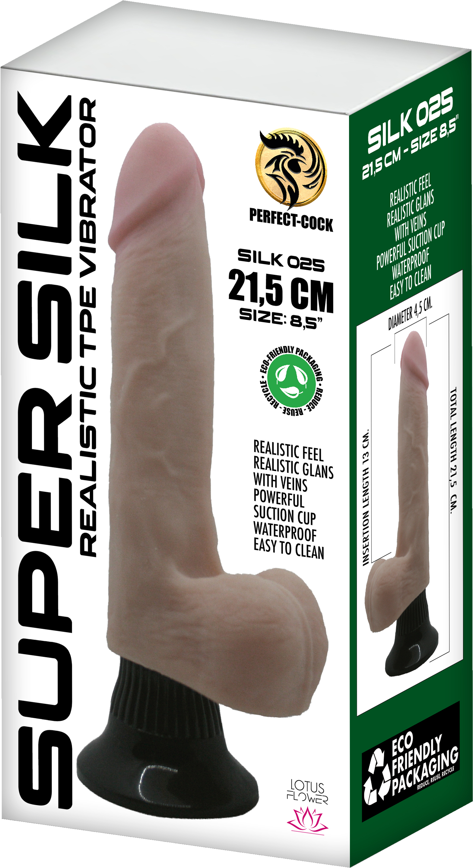 Vibratore realistico con ventosa ultra morbido 8,5 pollici