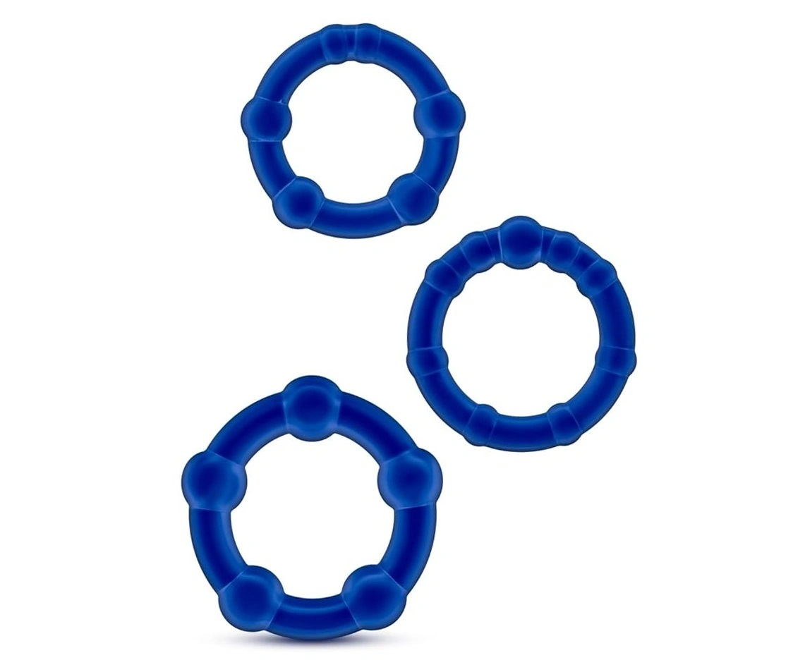 Anelli fallici blue con texture stimolanti