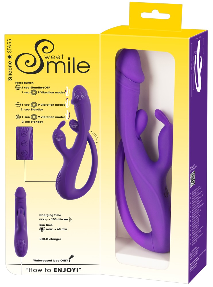 Vibratore coniglio con stimolatore del punto G e anale