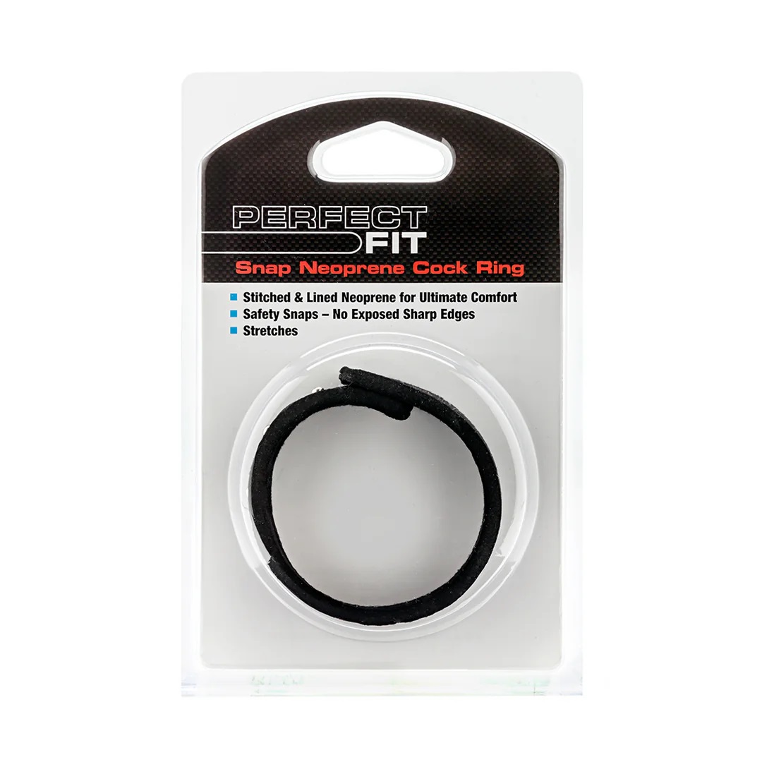 Cockring con clips a scatto in neoprene