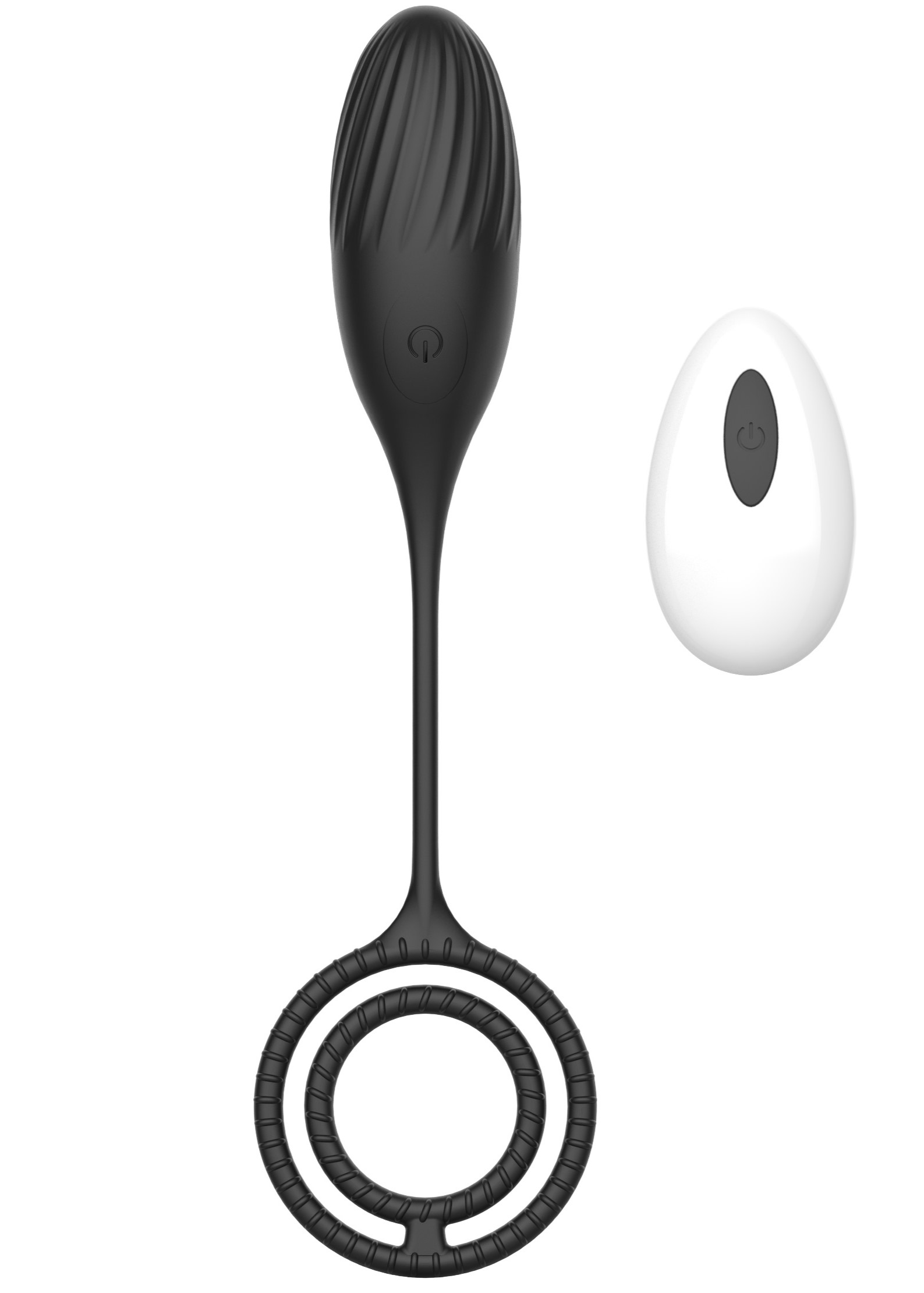 Uovo nero vibrante multi funzione con anello pene