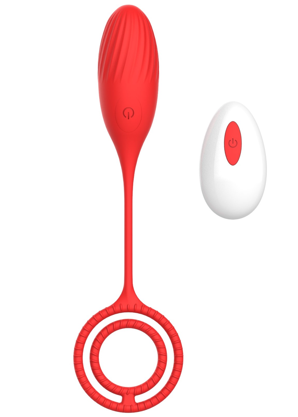 Uovo rosso vibrante multi funzione con anello pene