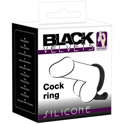 Anello fallico ritardande con plug anale Black Velvets Cock Ring